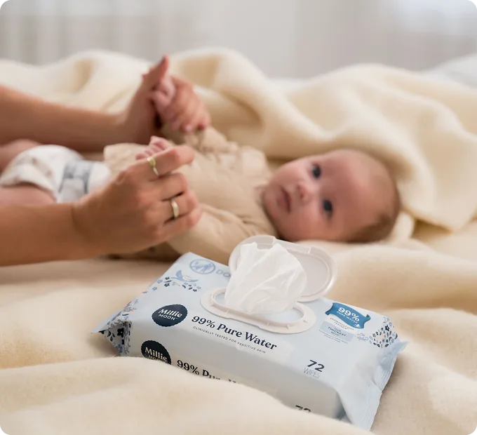Pack of Millie Moon 99% Pure Water Baby Wipes
