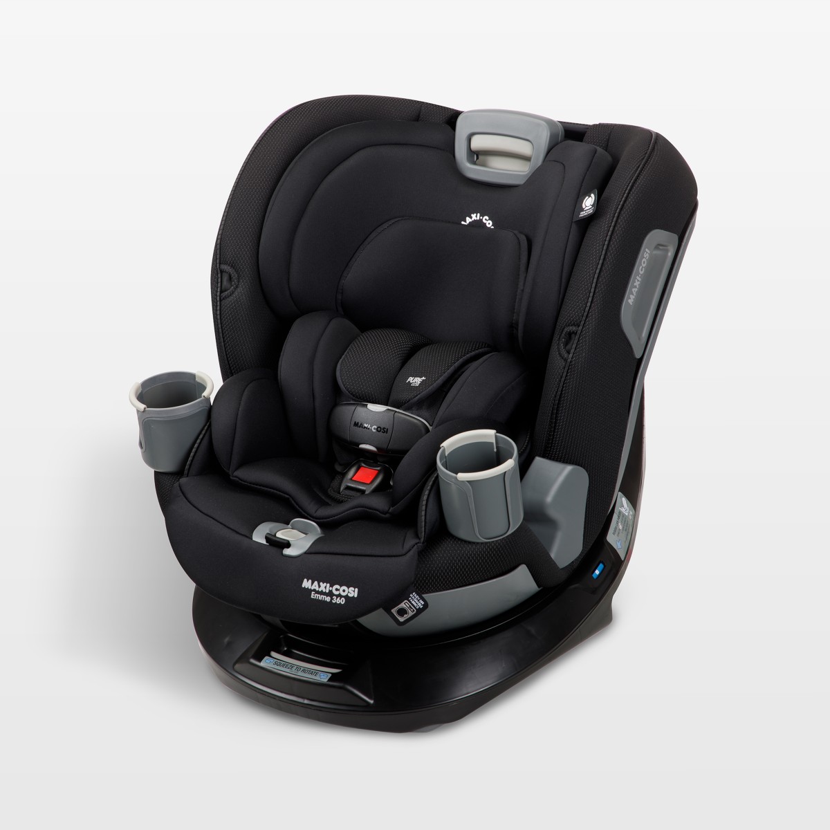 Maxi-Cosi Emme 360 rotating convertible car seat in Midnight Black