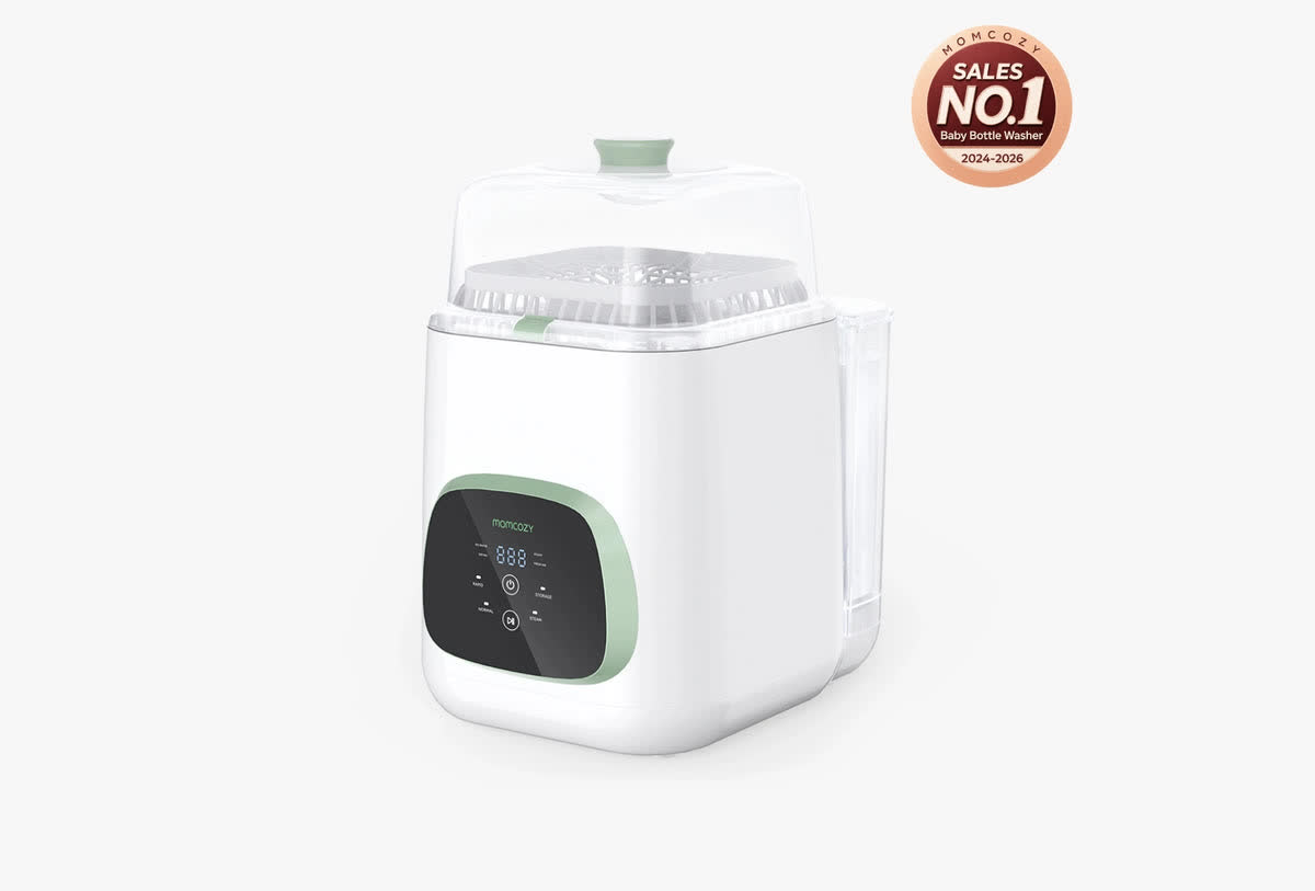 Momcozy KleanPal Pro baby bottle washer and sterilizer in white