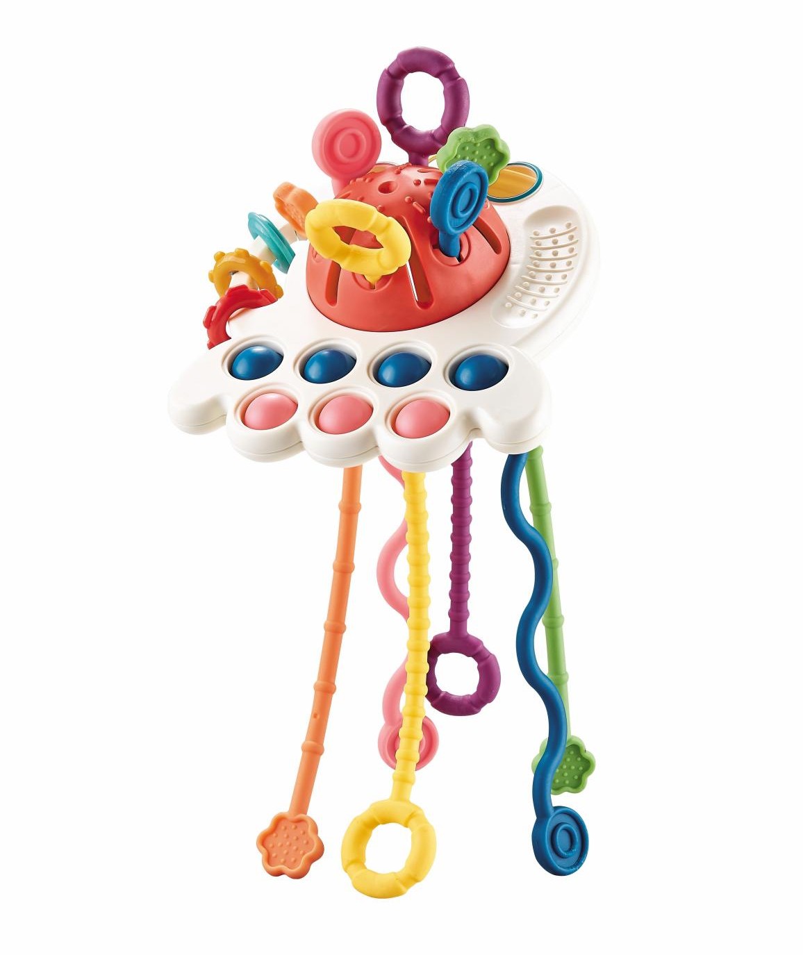 Red- or blue-center six-string toy. Official CPSC identification image for AiTuiTui.