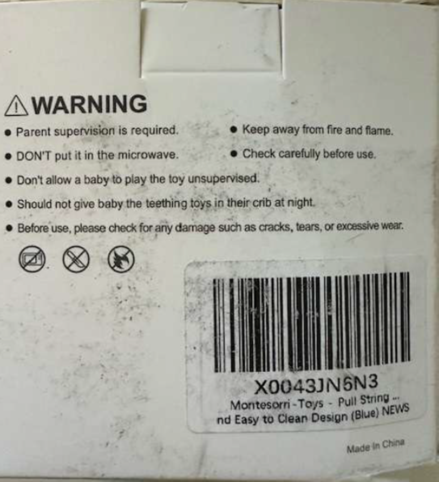 “X0043JN6N3” is printed on a label on the back of the Etetoo pull string toy’s packaging.