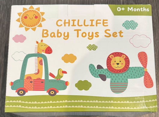 Recalled Chillife 5-in-1 Montessori Baby Toy Set (front of product packaging)