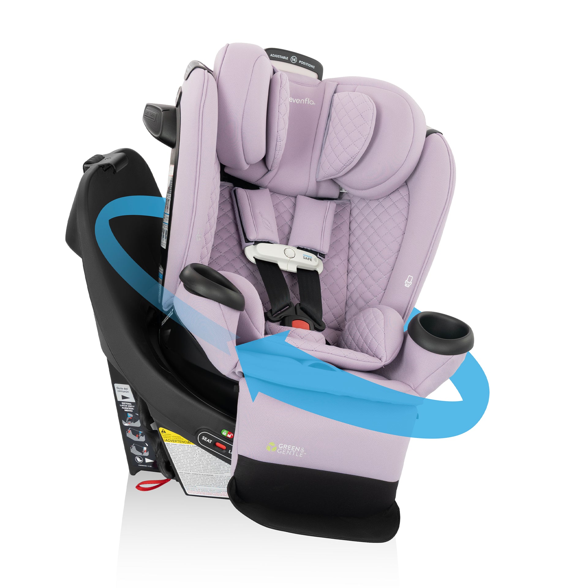 Evenflo Revolve360 Extend rotating car seat in Agate